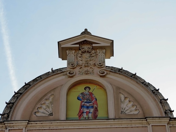 ortodox, Szerbia, vallás, templom, homlokzat, kupola, épület, építészet