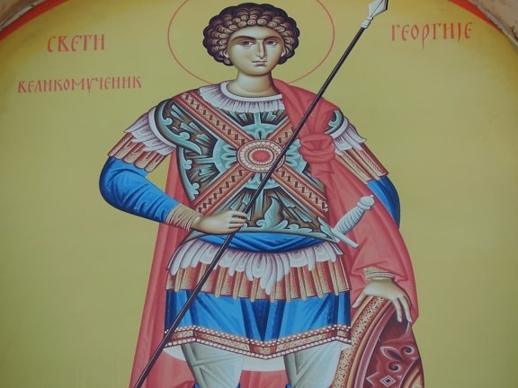 Bizánci, ortodox, szent, Szerbia, Művészet, illusztráció, hagyományos, vallás