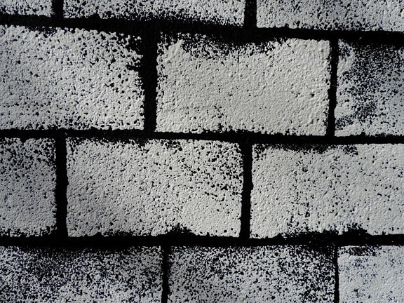 hitam dan putih, kubus, batu bata, beton, semen, perkotaan, lama, tekstur