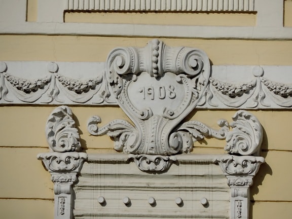 barroco, fachada, feito à mão, história, arquitetura, decoração, edifício, projeto
