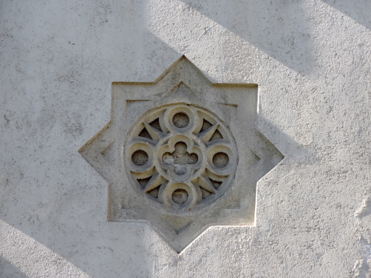 아라비아 풍의, 수 제, 종교적, 아키텍처, 오래 된, 빌딩, 돌, 벽
