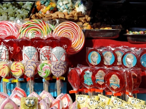 Bazaar, godteri, fargerike, godterier, butikk, markedet, dekorasjon, tradisjonelle