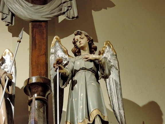 altar, Ángel, cristiano, escultura, vestidura, arquitectura, estatua de