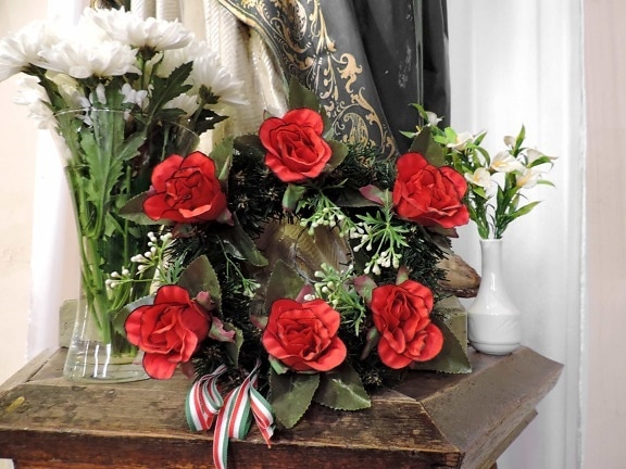 flower, bouquet, vase, decoration, arrangement, flowers, rose, wedding