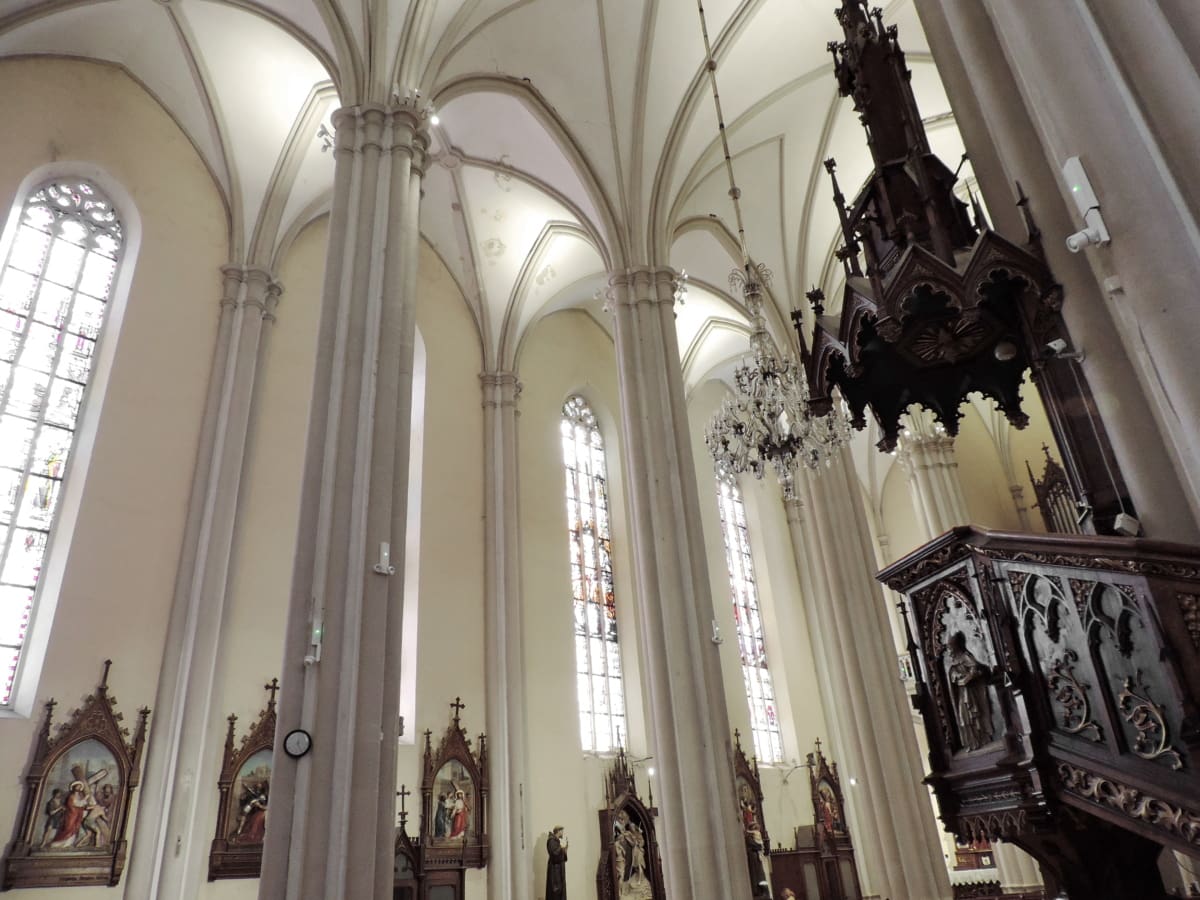 catedral, Católica, feito à mão, decoração de interiores, arquitetura, religião, Igreja, telhado