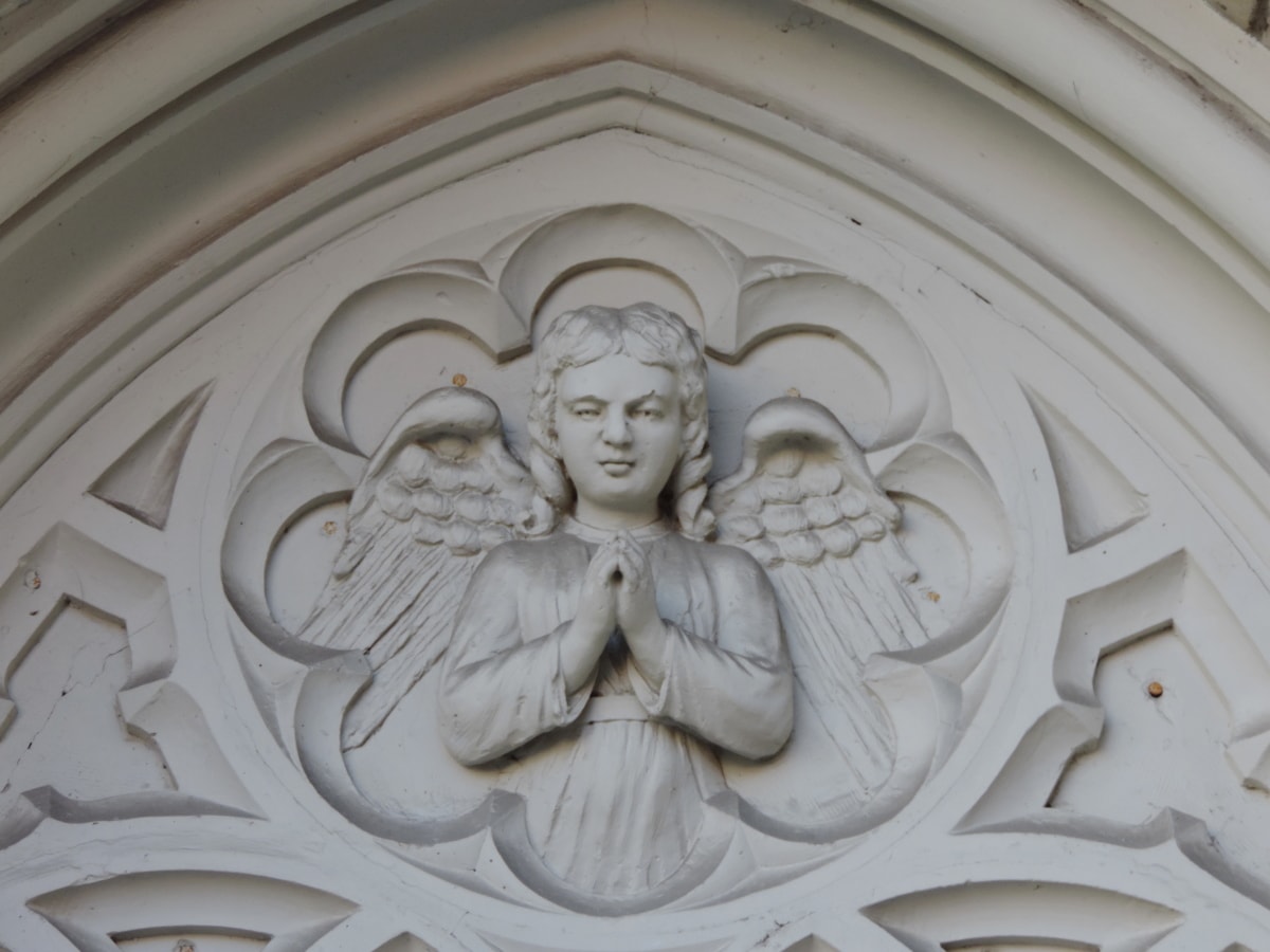 Ангел, белый, скульптура, Искусство, Архитектура, Религия, Церковь, мрамор