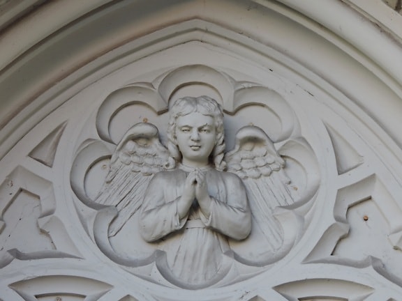 Angel, hvid, skulptur, kunst, arkitektur, religion, kirke, marmor