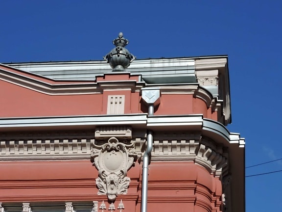 baroque, Wedge, décoration, sur le toit, Création de, architecture, à l’extérieur, Ville