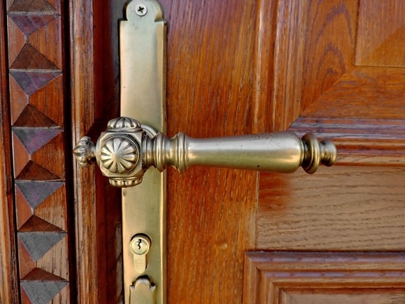 brass, carpentry, front door, handmade, lock, device, fastener, catch