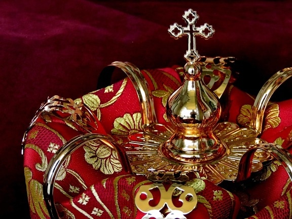 Christendom, kroon, goud, luxe, religie, sieraad, viering, decoratie