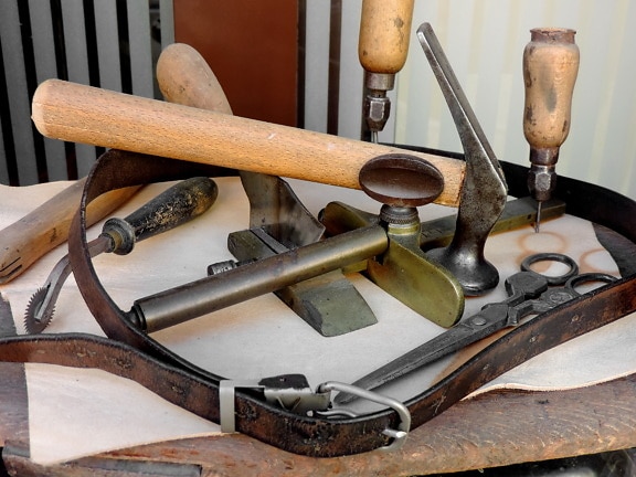 Hammer, cuillère, bois, vieux, antique, Vintage, outil, en bois
