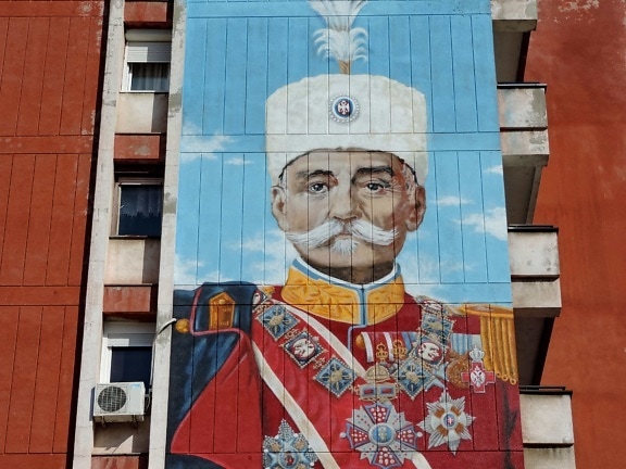 umění, graffiti, historie, Král, království, Svoboda, Srbsko, ulice