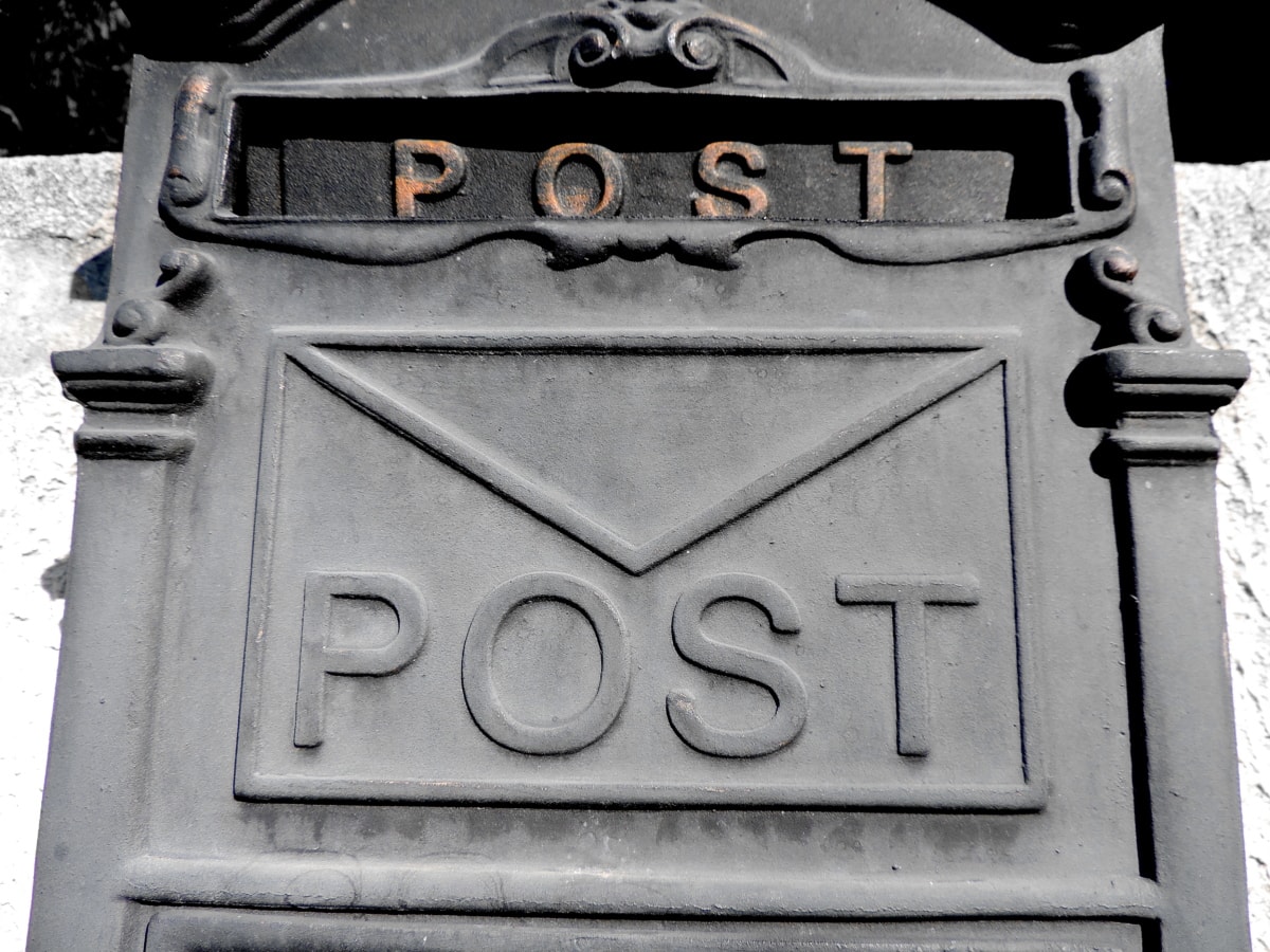 abeceda, detaily, pošta, poštovní přihrádky, poštovní schránka, zpráva, podepsat, text