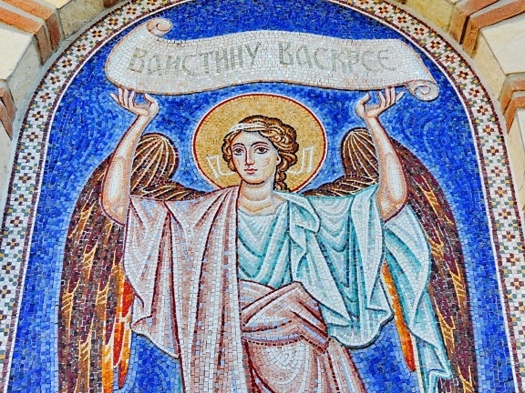 Ангел, християнството, изящни изкуства, мозайка, Свети, религия, изкуство, църква