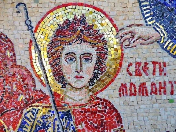 mosaic, art, wall, old, pattern, religion, decoration, symbol