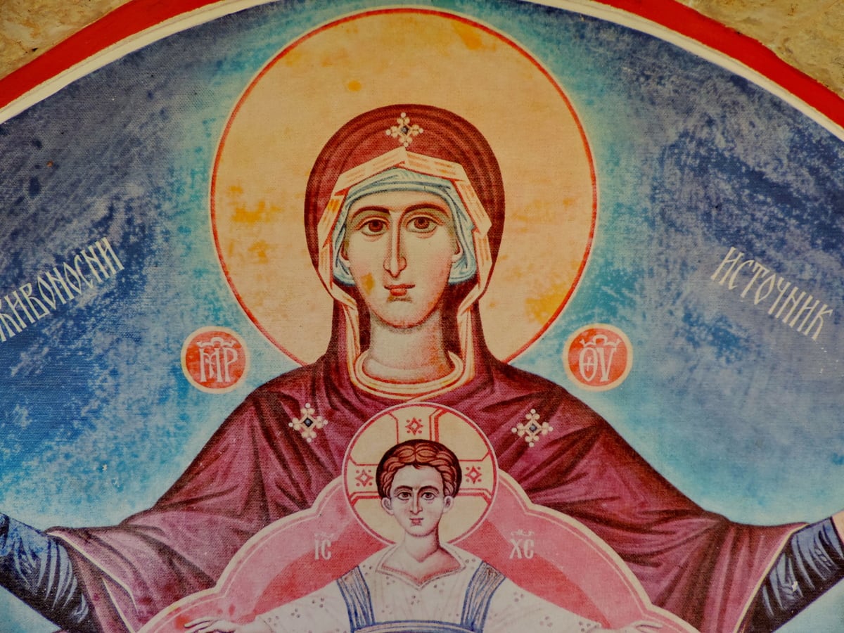 Kristus, ikona, matka, ortodoxní, Svatý, malba, umění, lidé