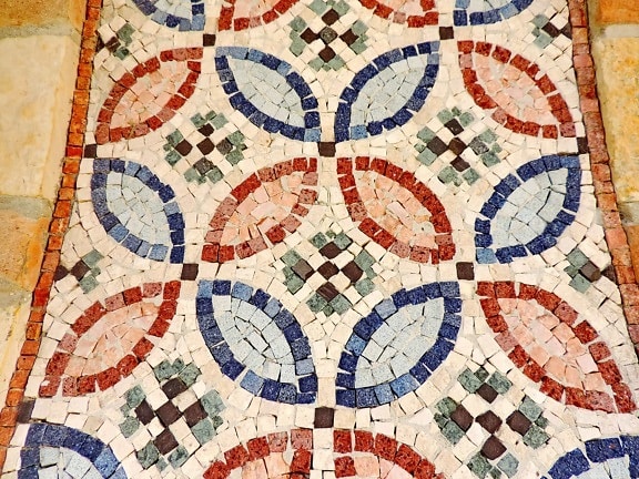 arabesco, colorido, hecho a mano, ornamento de, mosaico de, arte, patrón de, azulejo de