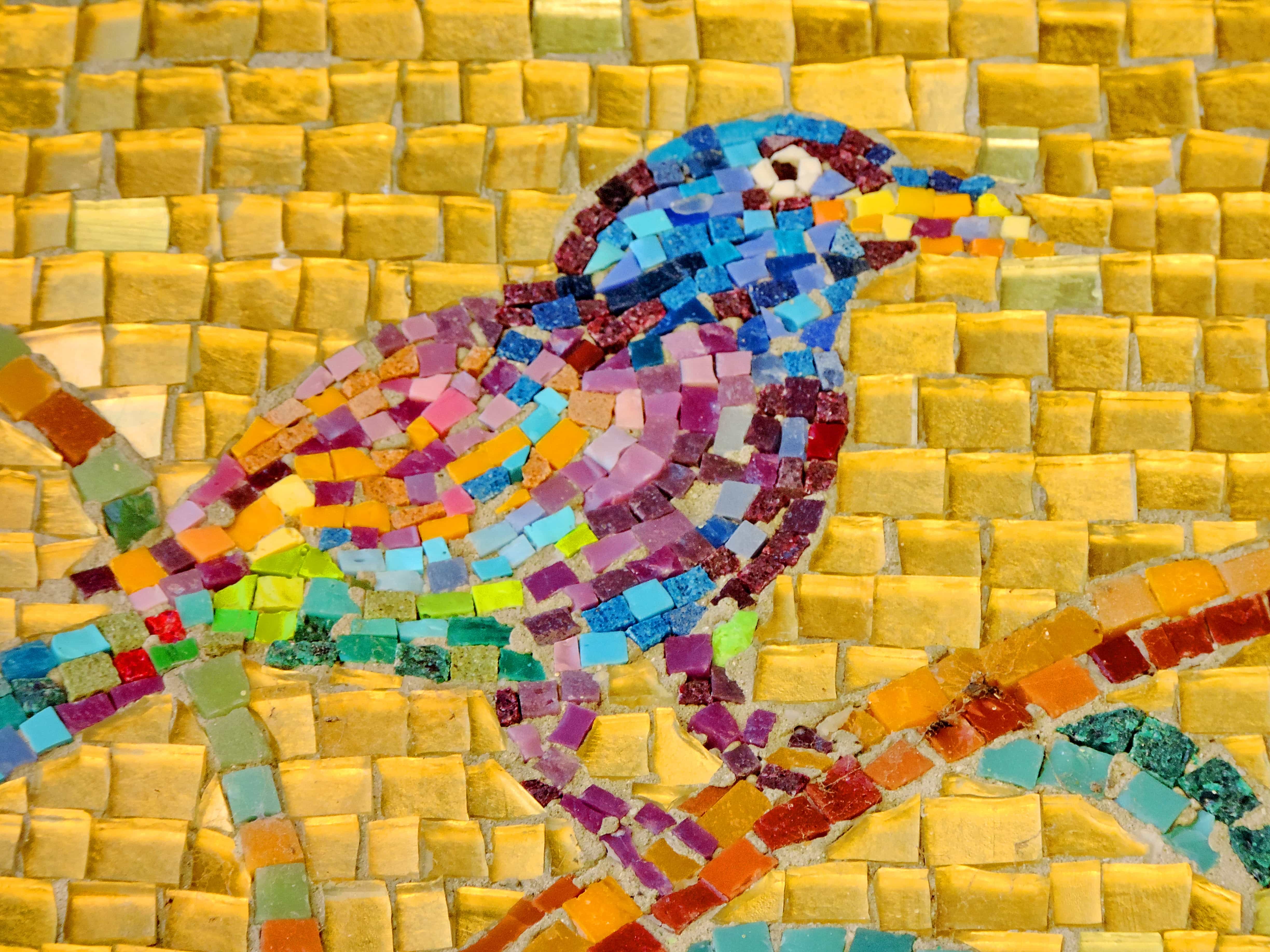 Mosaic bird Unique Handmade mosaic  bird Home Decor Original fine art