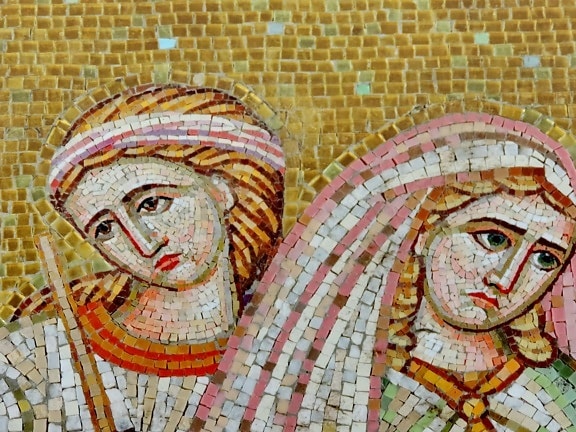 medieval, mosaic, portrait, women, ancient, antique, art, artistic