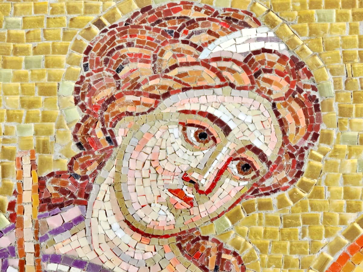 detaily, ručně vyráběné, portrét, Žena, mozaika, umění, vzor, zeď
