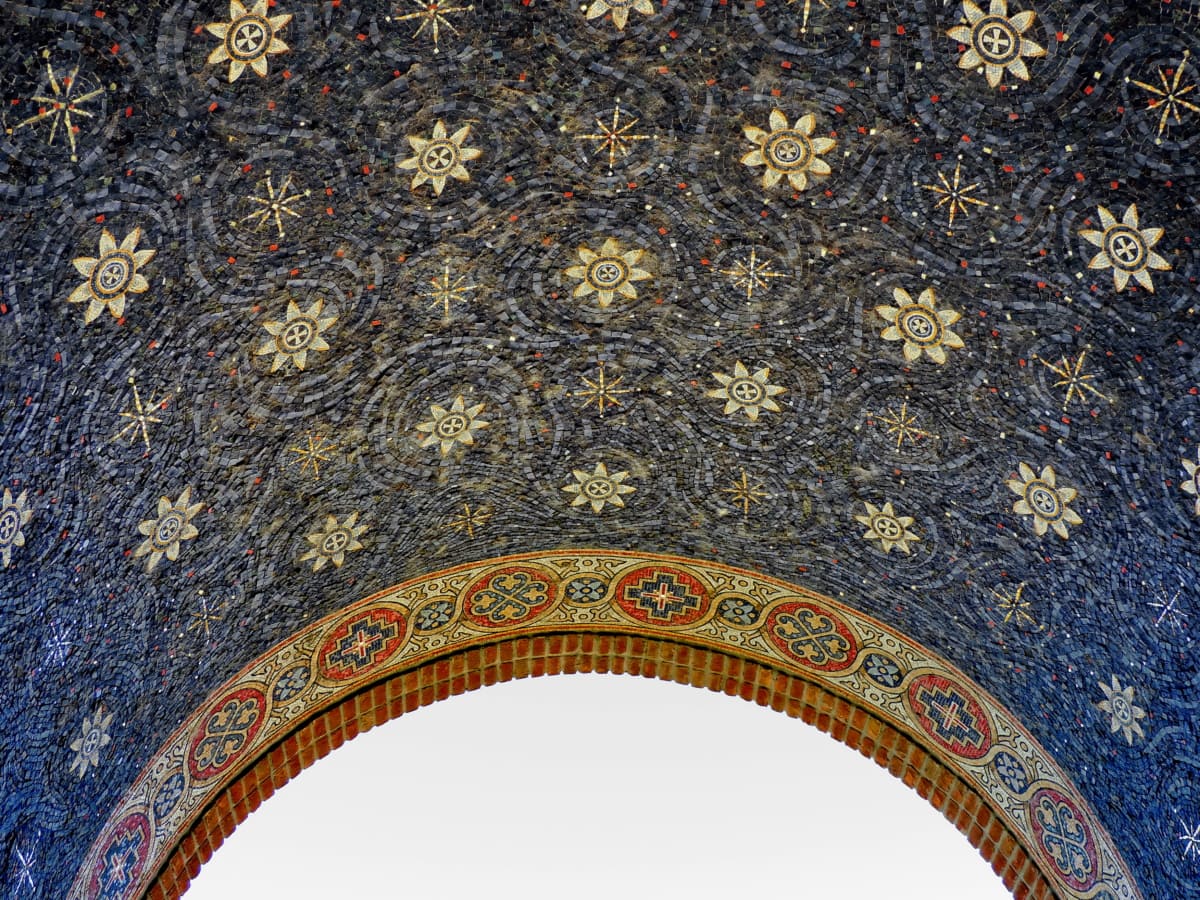 arabesco, arco, mosaico, decoração, arte, padrão, textura, Resumo