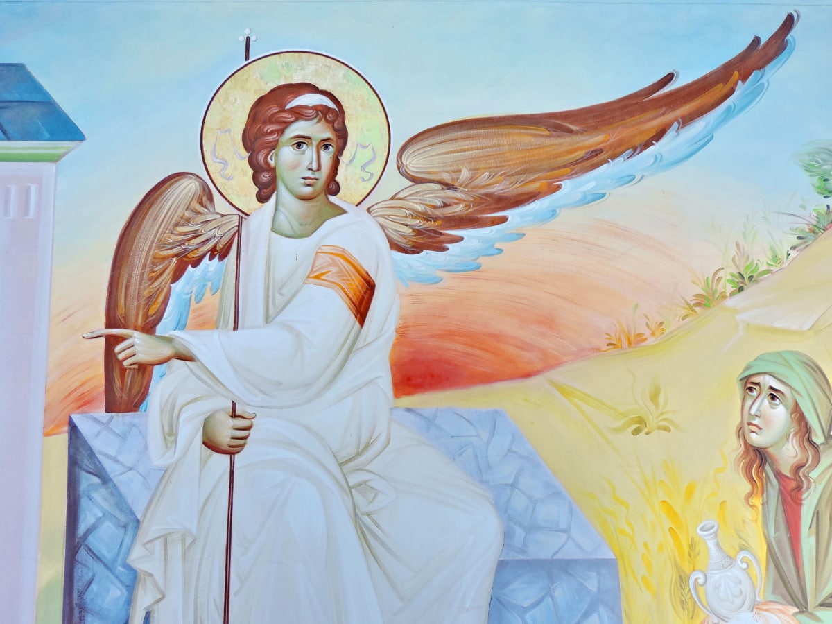 ängel, bildkonst, Heaven, ikonen, illustration, konst, religion, kvinna