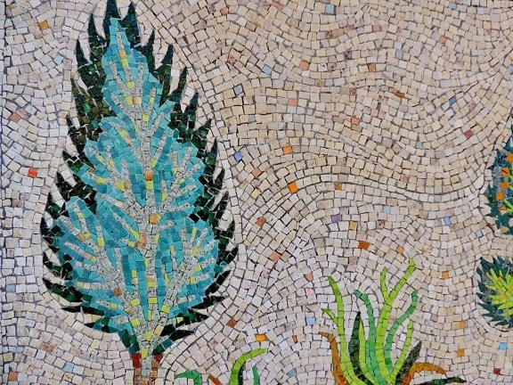 mosaic, pattern, art, leaf, color, design, decoration, abstract