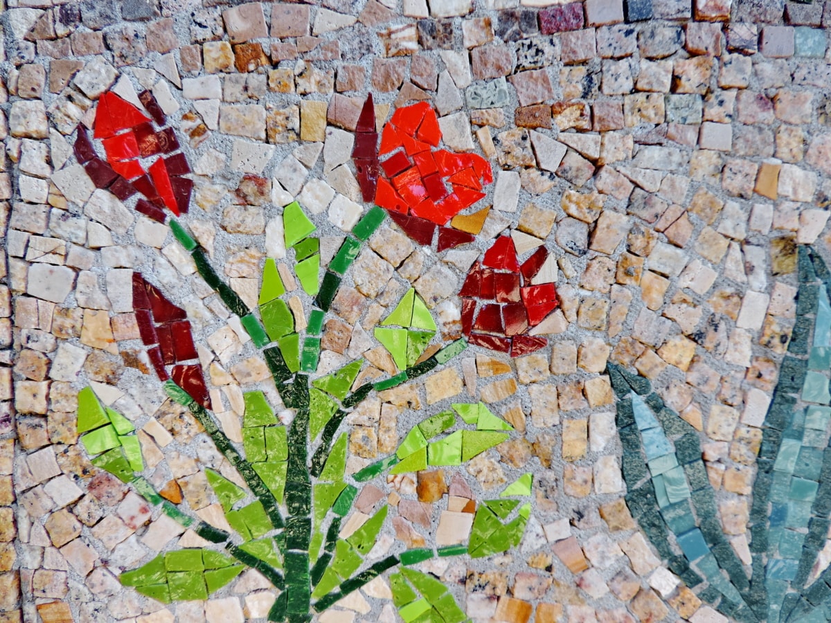 mosaico de, pared, patrón de, textura, Resumen, piedra, arte, diseño