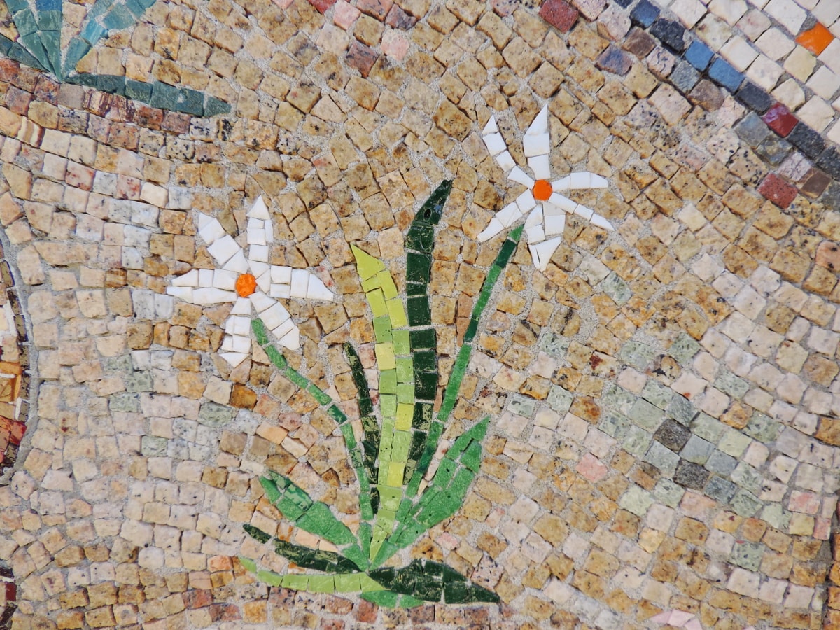 Mosaico, trama, parete, modello, vecchio, pietra, Riepilogo, progettazione
