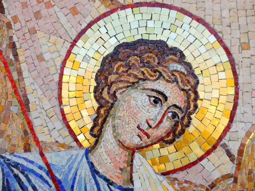 Free picture: icon, saint, mosaic, art, wall, old, religion, symbol