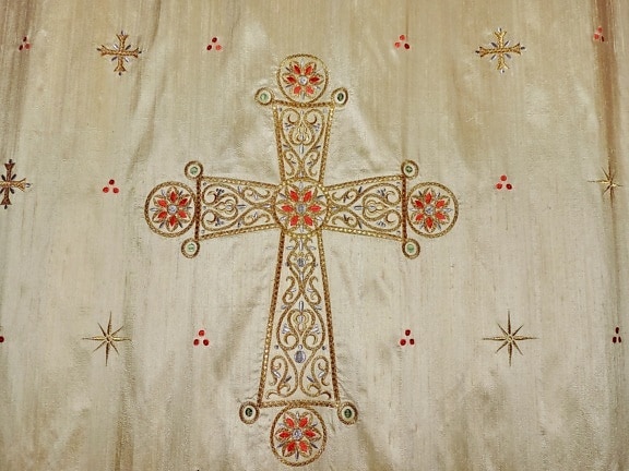 Arabesque, umění, kříž, dekorace, kapesník, ornament, náboženství, textil