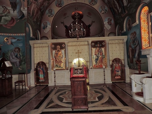altaret, Bysantinska, inredning, ortodoxa, religion, arkitektur, Domkyrkan, struktur