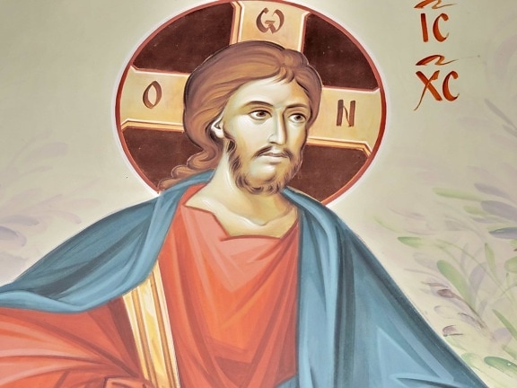 Christ, Christianisme, icône, art, religion, illustration, peinture, voile