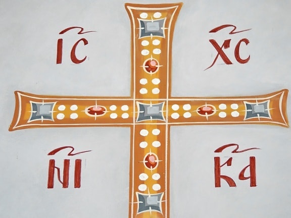 Croix, beaux arts, médiévale, illustration, symbole, texte, signe, conception