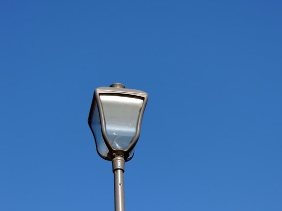 plavo nebo, futuristički, moderne, čelik, Lampa, na otvorenom, oprema, električne energije
