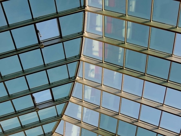 sklo, střecha, budova, architektura, okno, moderní, futuristické, obchodní