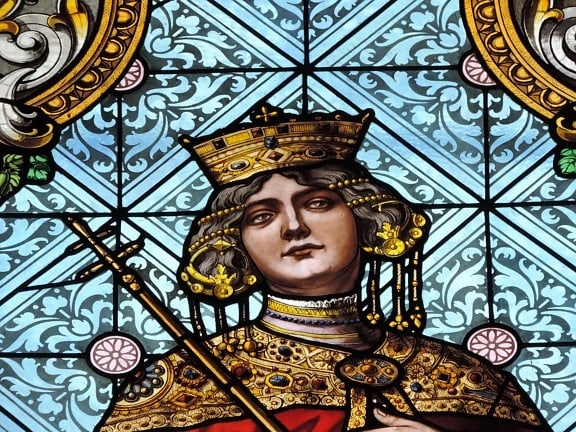 history, portrait, queen, stained glass, art, decoration, pattern, religion