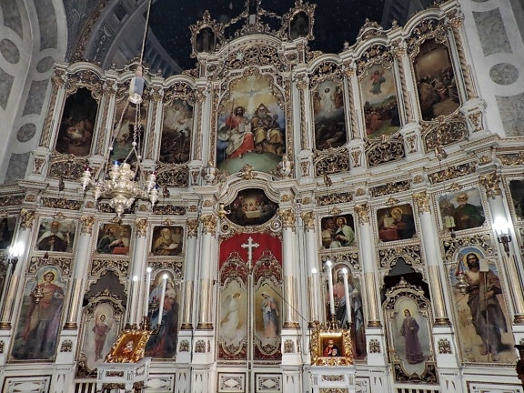altar, Bizantina, Cristianismo, Igreja Ortodoxa, Sérvia e Montenegro, Igreja, arquitetura, edifício
