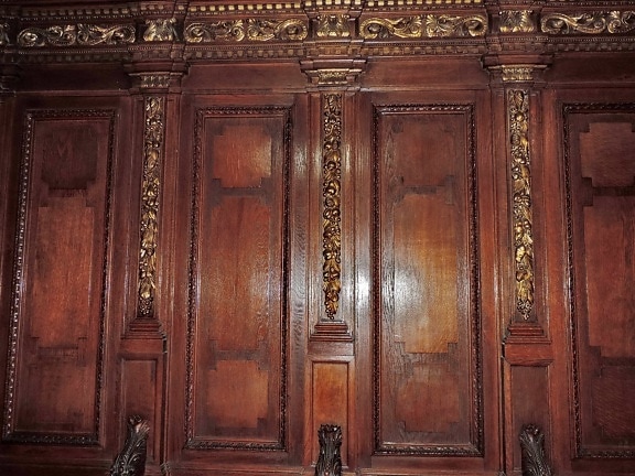 barokní, tesařství, ornament, nábytek, Šatní skříň, dřevo, architektura, dveře