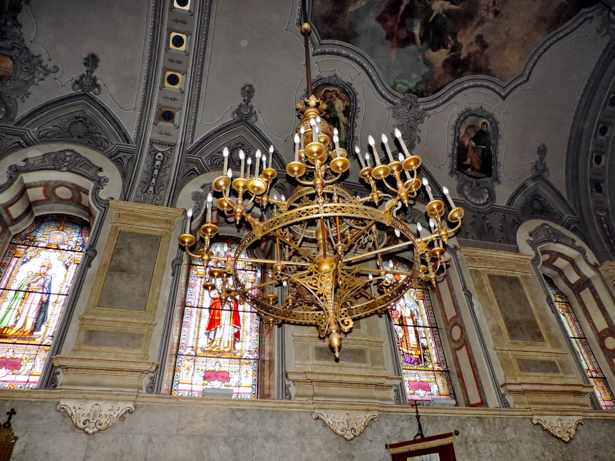 ljuskrona, handgjorda, ortodoxa, altaret, struktur, kyrkan, religion, Domkyrkan