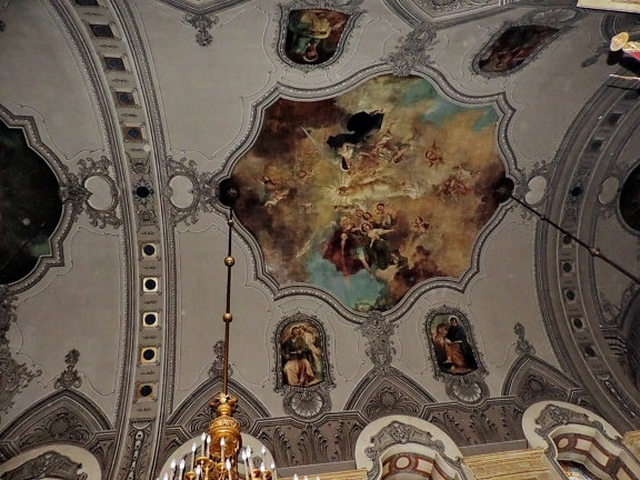 luk, kupola, fina umjetnost, religija, crkva, strop, umjetnost, slika