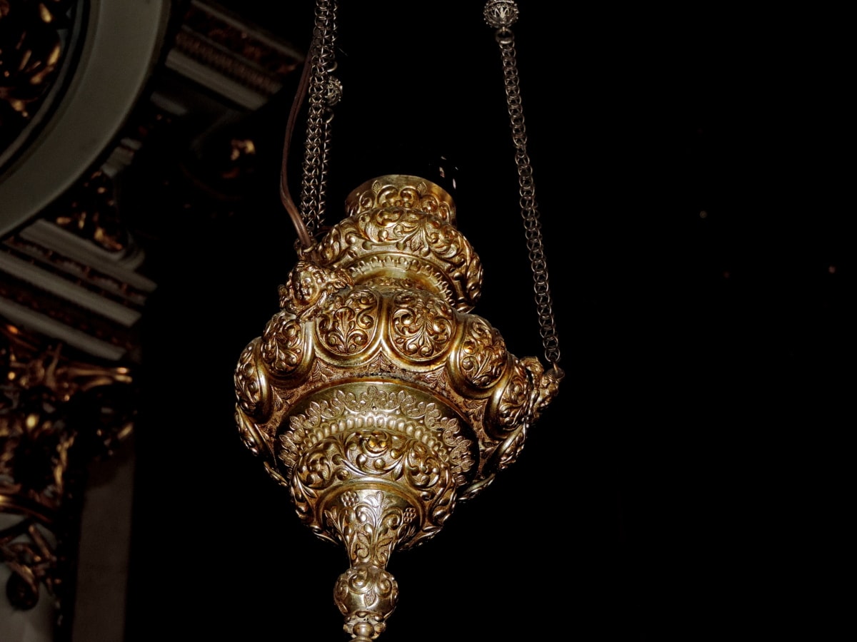 baroque, bronze, dark, interior decoration, ornament, ornamental, shadow, chandelier