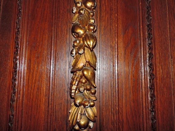 barroco, carpintería, tallas, hecho a mano, madera, madera, talla, puerta