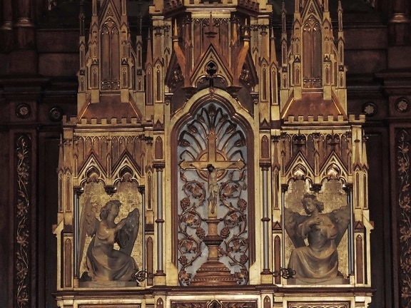 altar, arte, catedral, Católica, Gótico, feito à mão, arquitetura, estrutura