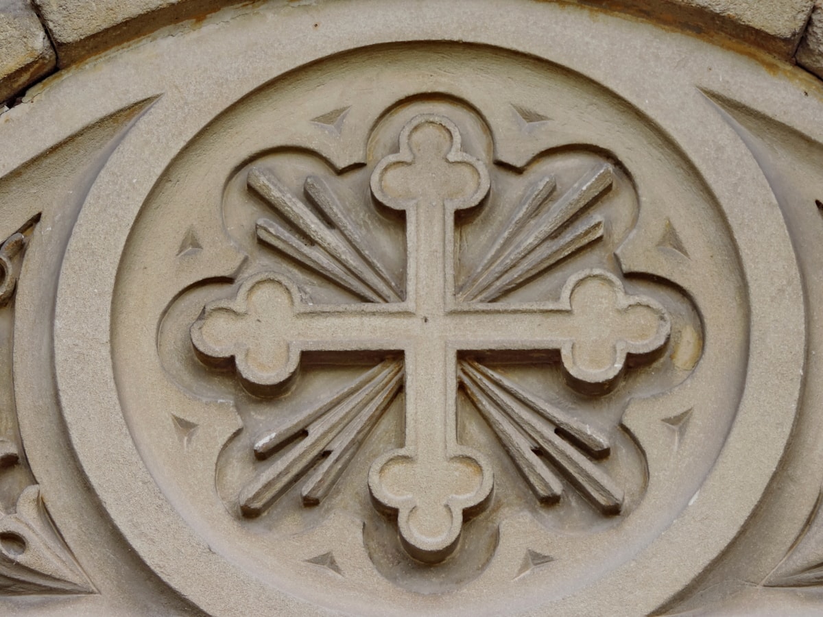 Christian, Kreuz, Symbol, Architektur, Antike, alt, Dekoration