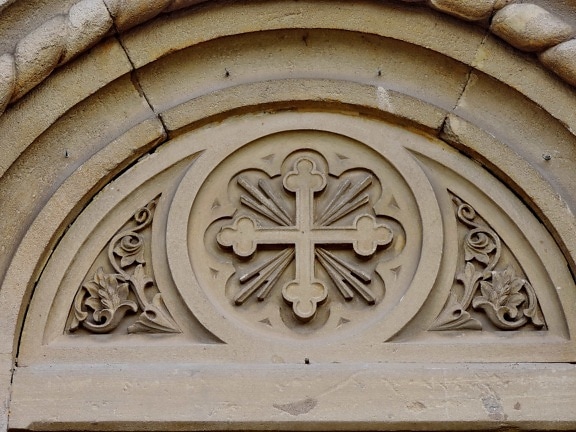arch, christianity, cross, detail, ornament, architecture, church, building