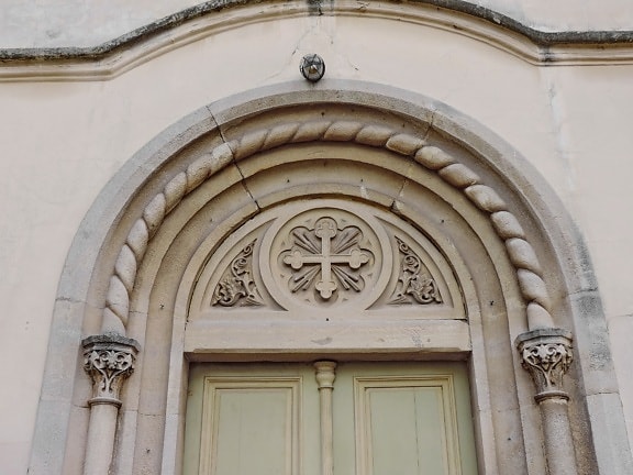 katolske, indgang, foran døren, kirke, gamle, bygning, katedral, Tag