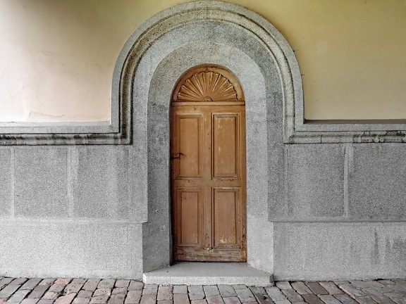 arco, porta da frente, parede, arquitetura, edifício, velho, porta, porta de entrada