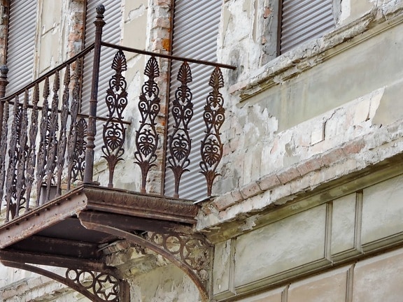balcony, cast iron, ornament, building, architecture, house, structure, window