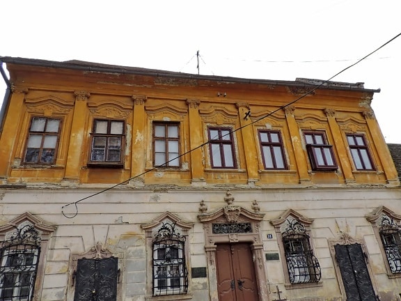 Barock, Erbe, Haus, alten Stil, Ornament, Straße, Erstellen von, Fassade